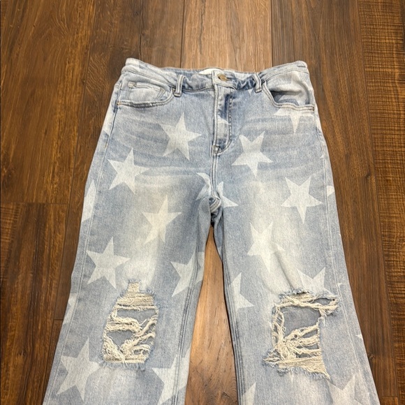 Risen Distressed Blue Jeans 13/31 - Picture 2 of 6